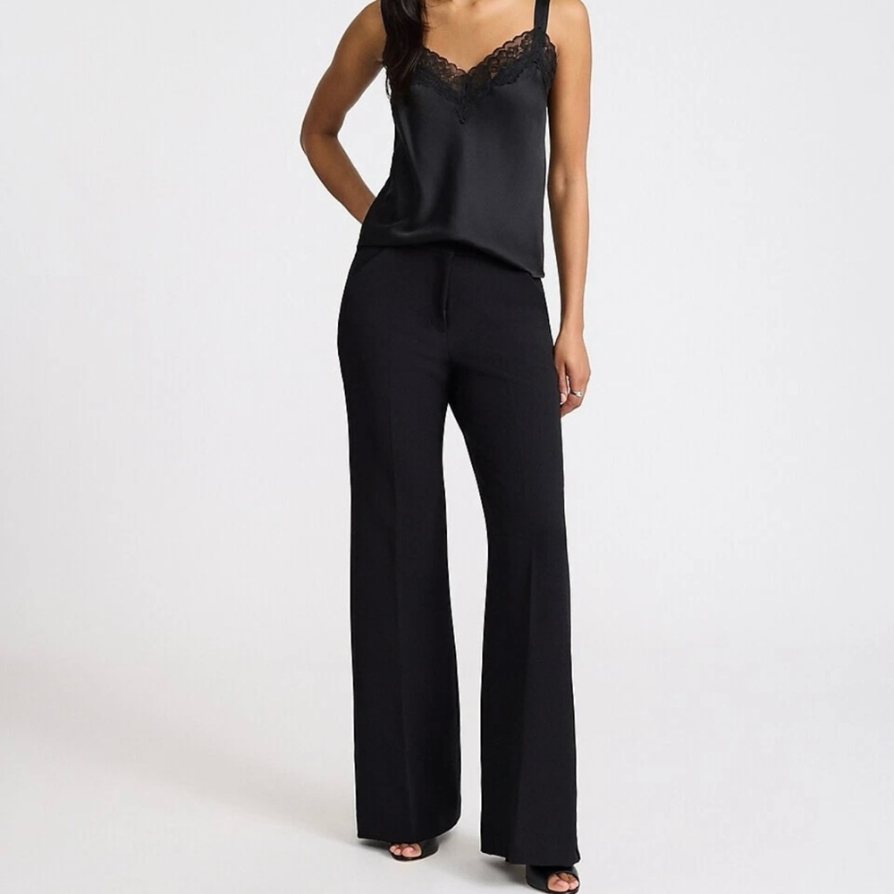 Express Black Editor Flare Pants NWT